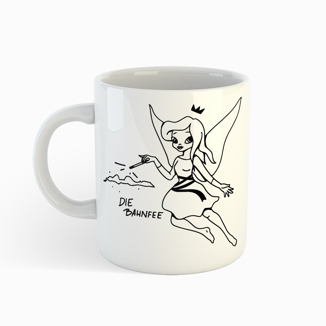 Bahnfee - Tasse weiß - Junkie Tattoos