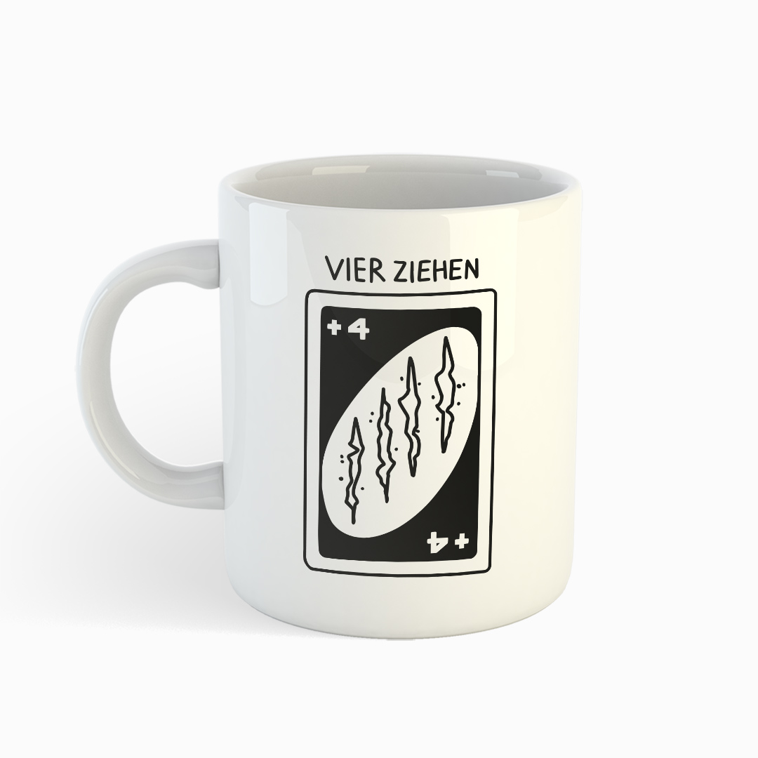 4 Ziehen - Tasse weiß - Junkie Tattoos
