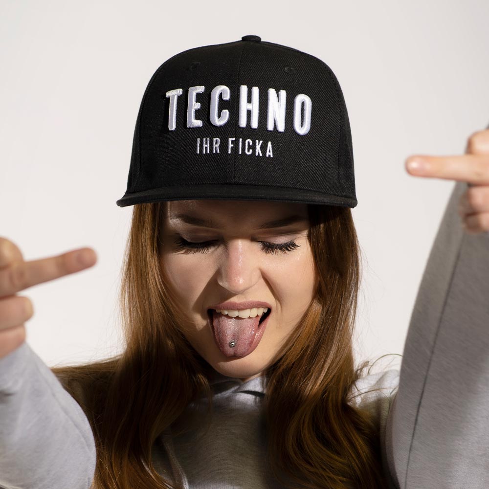 Techno ihr Ficka - Snapback Cap mit Versteck Fach