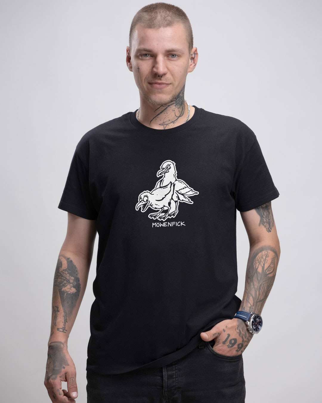 Möwen - Herren Ringspun Shirt - Junkie Tattoos