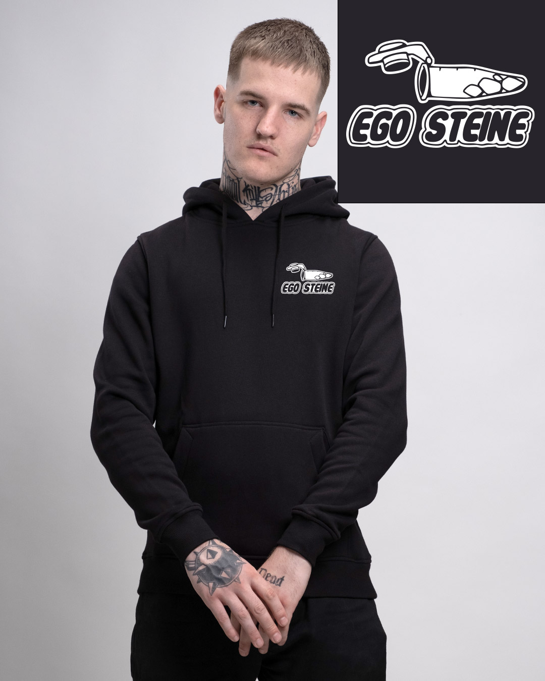 Ego Steine - Heavy Hoodie - Junkie Tattoos