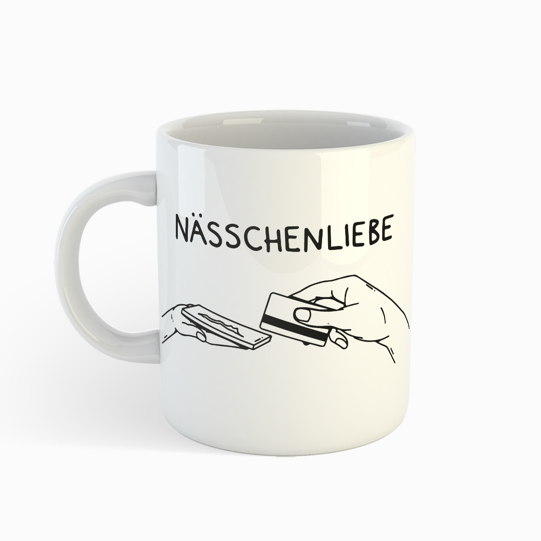 Nässchenliebe - Tasse weiß - Junkie Tattoos