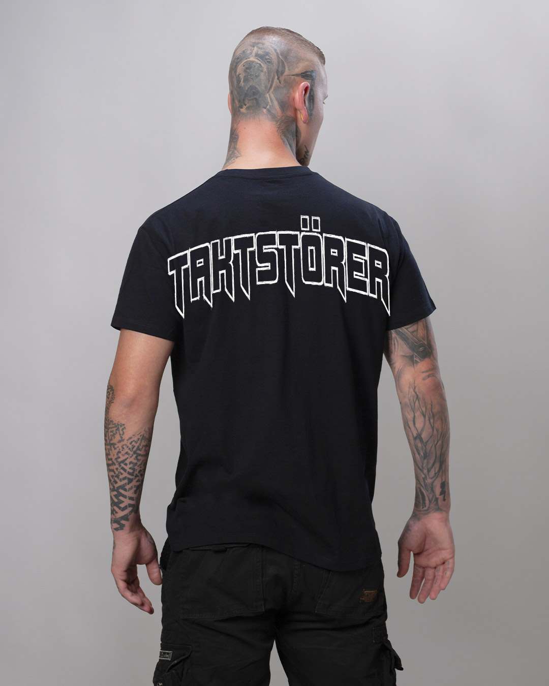 TAKTSTÖRER - Basic Shirt Scharz/weiß