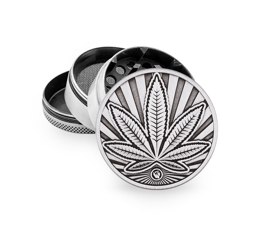 HIGHLIFE - Silver Metal Grinder, 50mm von FIRE-FLOW™