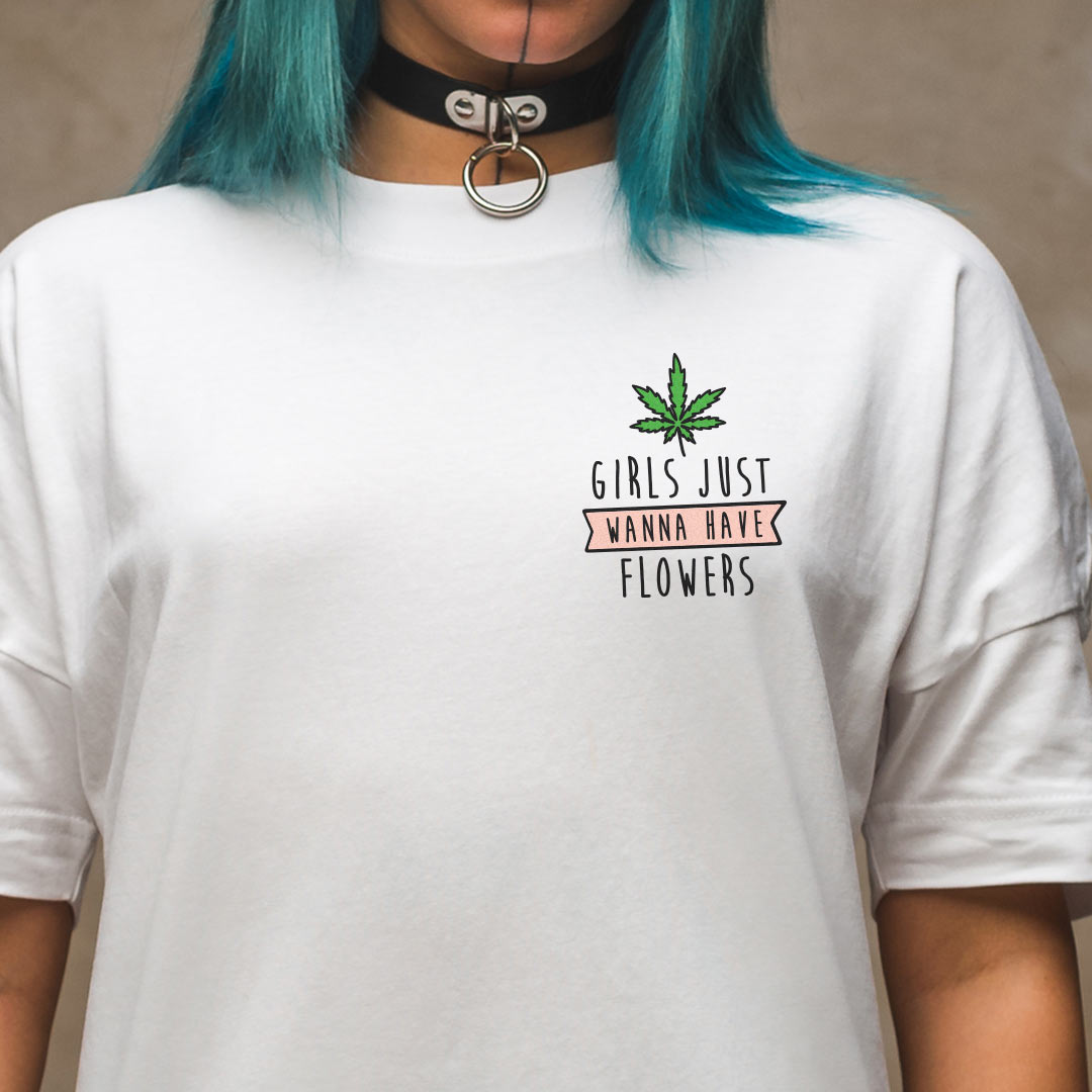 Girls wanna have flowers - Premium Oversize T-Shirt