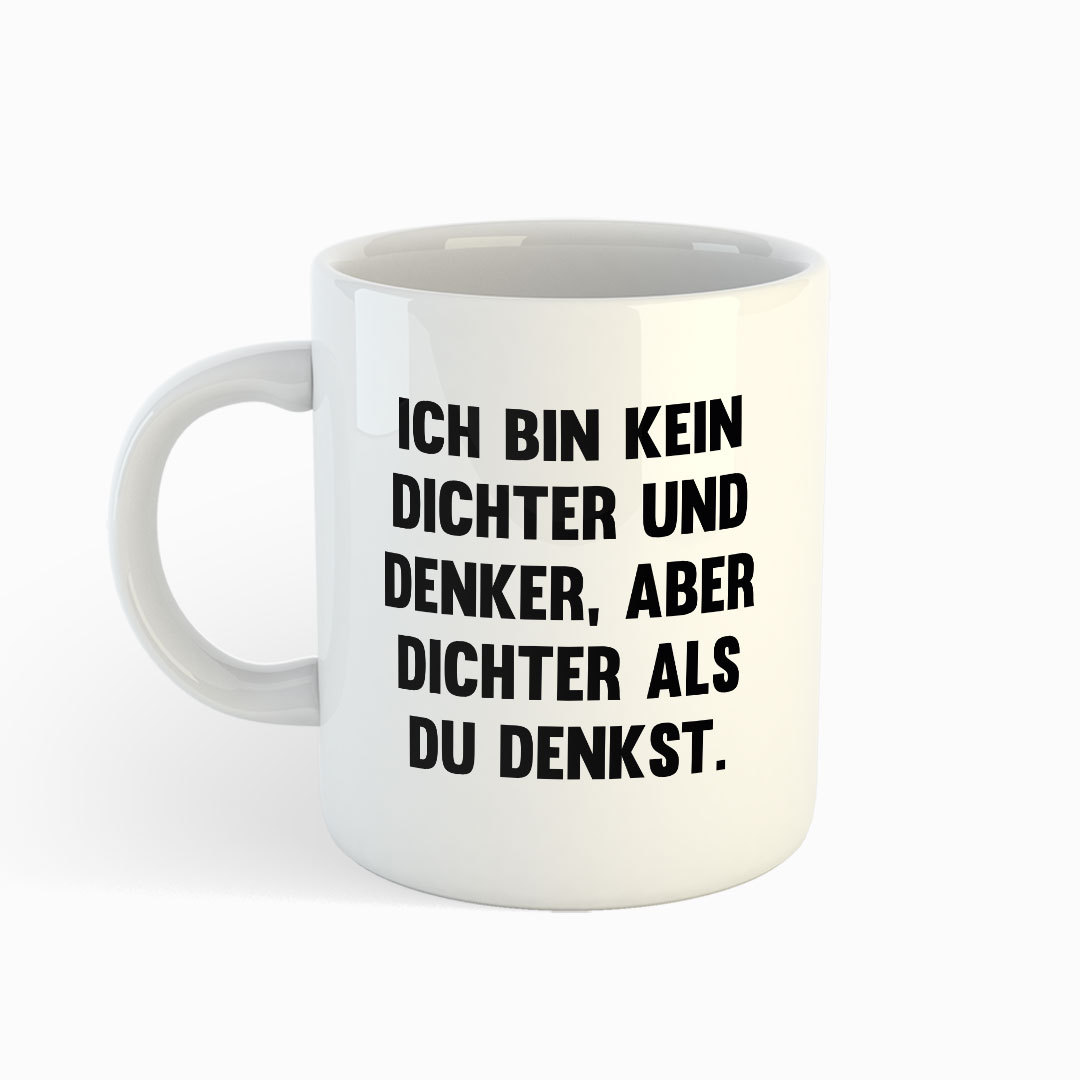 Dichter und Denker - Weiße Tasse