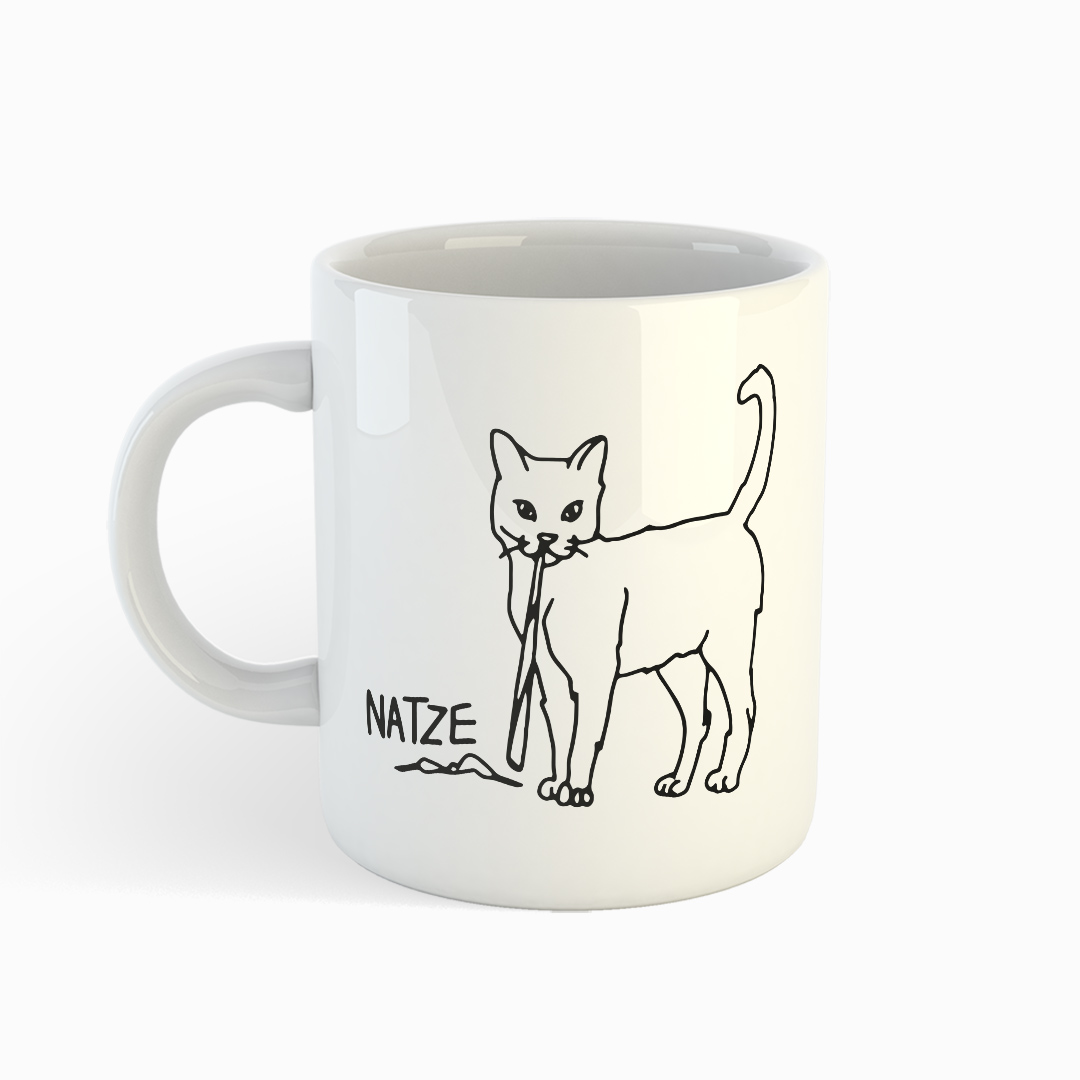 Natze - Tasse weiß - Junkie Tattoos