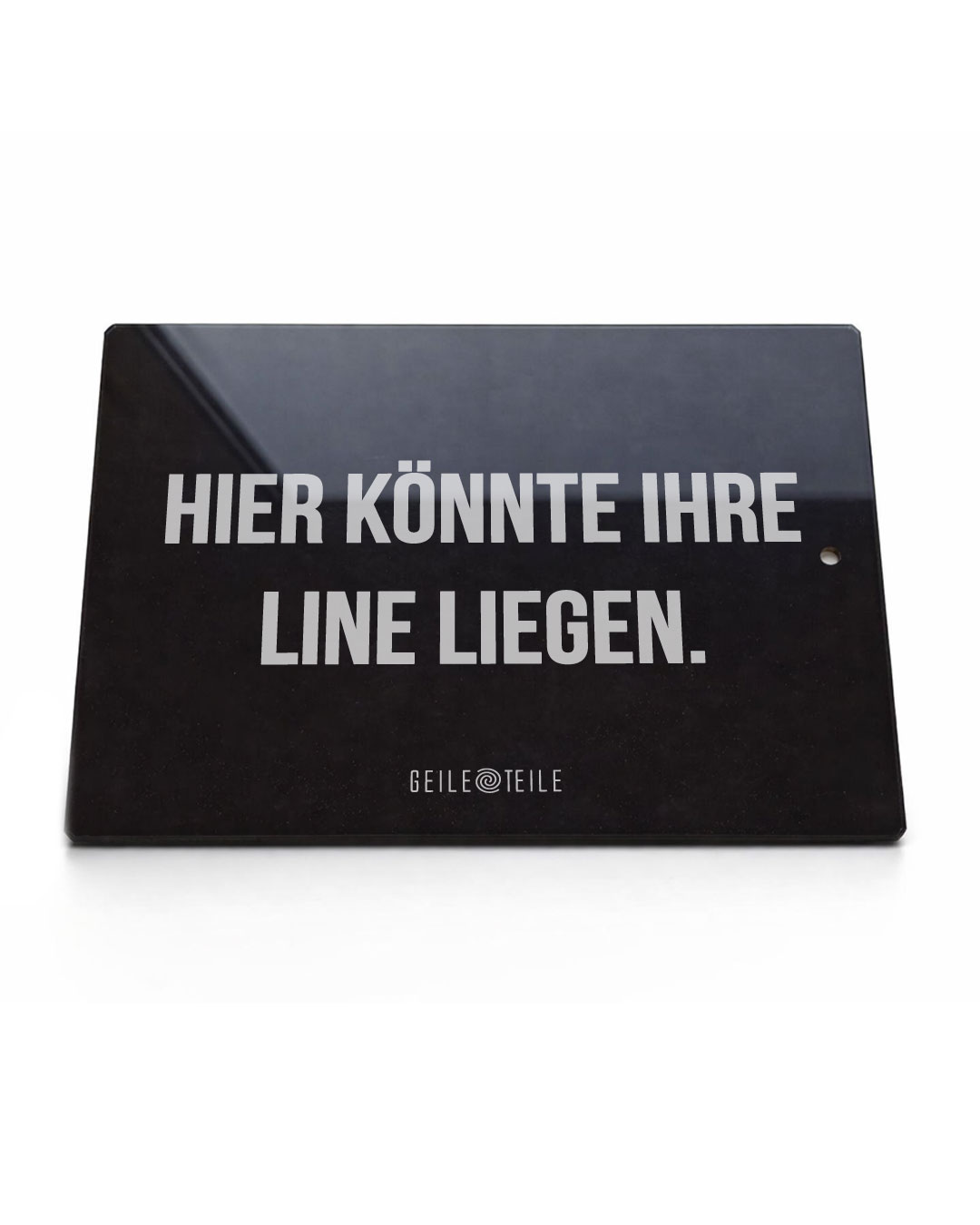 15x20cm Hier könnte - Echtglas Platte, Kratzfest