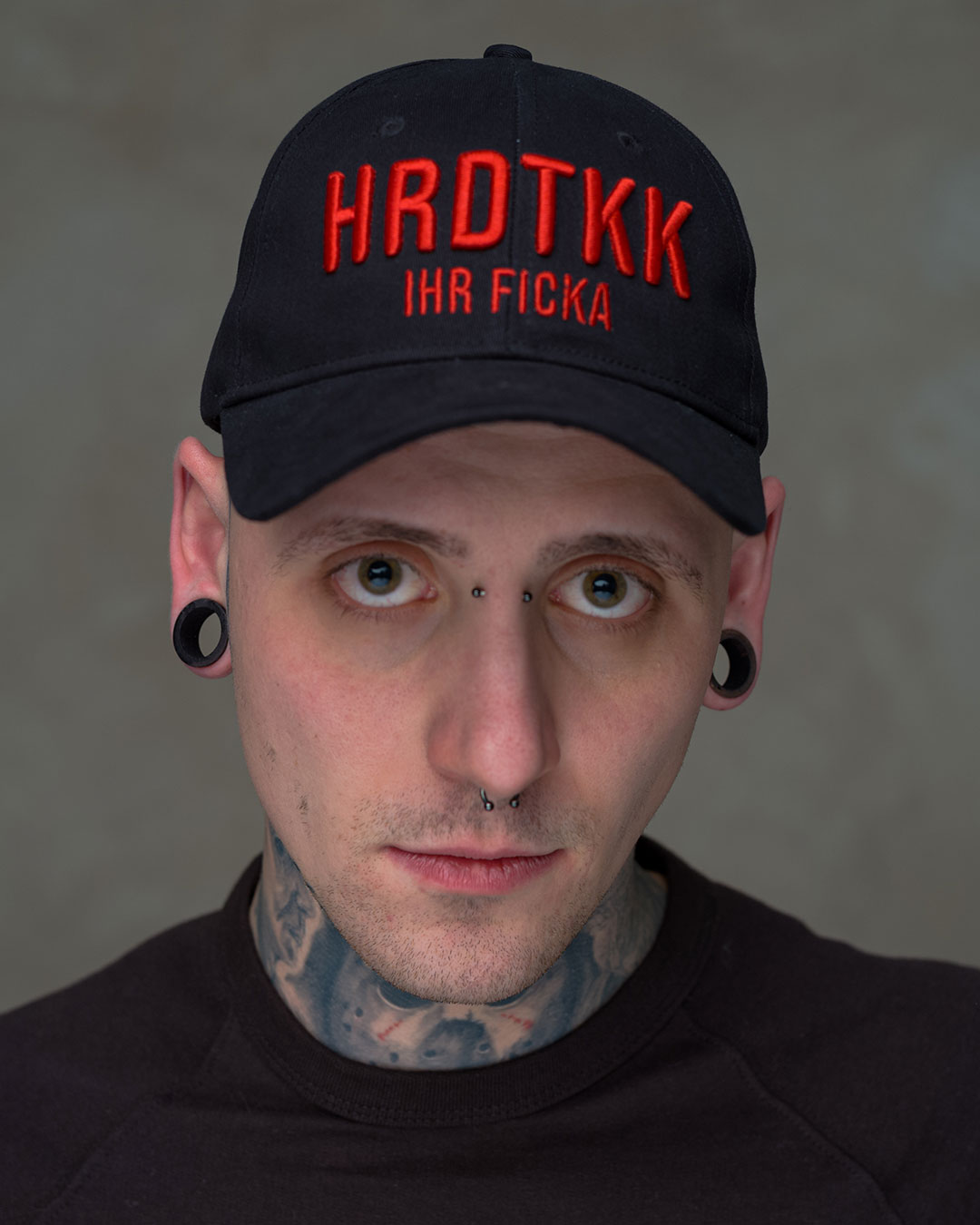 Hardtekk ihr Ficka - Snapback Cap, gebogener Schirm, Versteck Fach