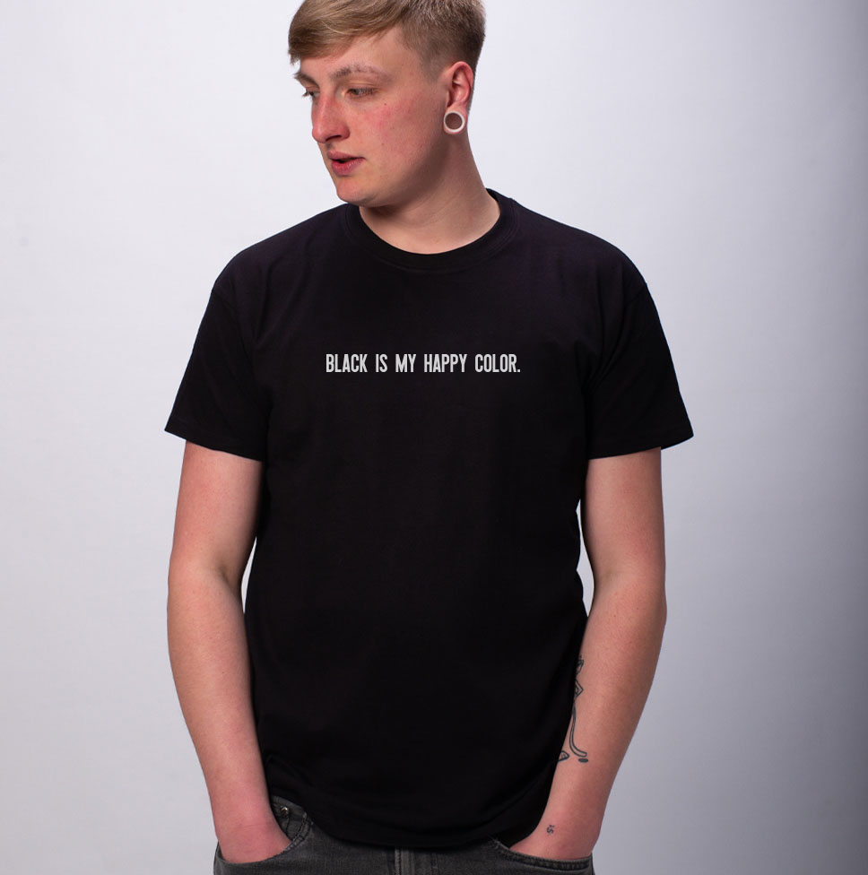 Black is my happy color Herren Basic T-Shirt