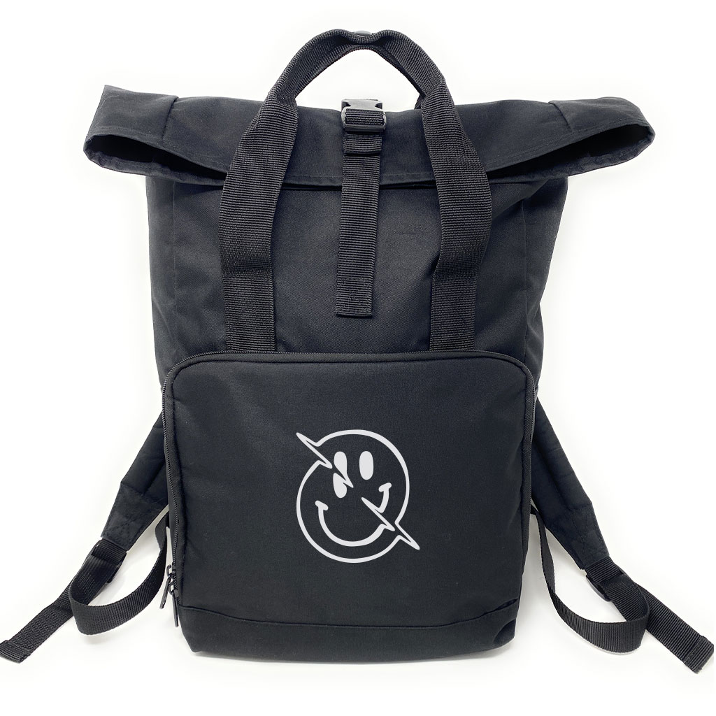 Smiley Rucksack, Twin Handle Roll-Top Backback