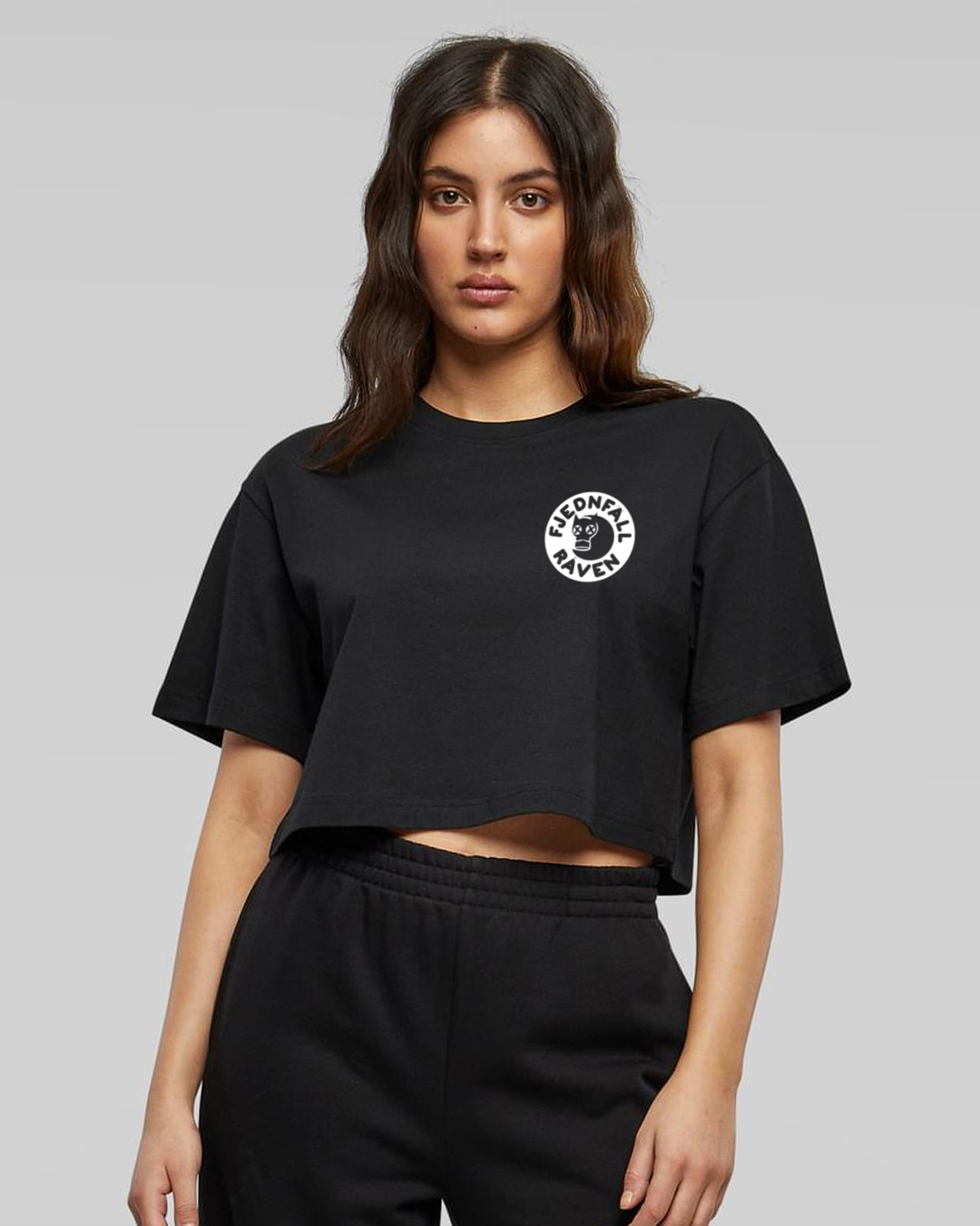 Fjednfall Raven - Oversized Crop Top