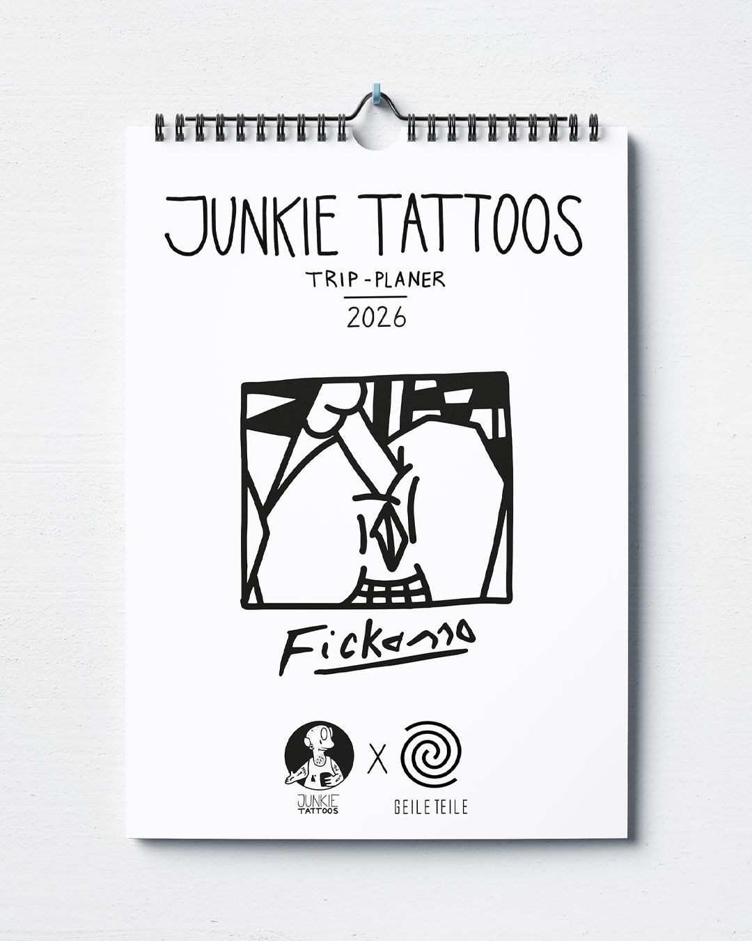 Junkie Tattoos Kalender 2026, Wandkalender A4 Format (LIMITIERT)