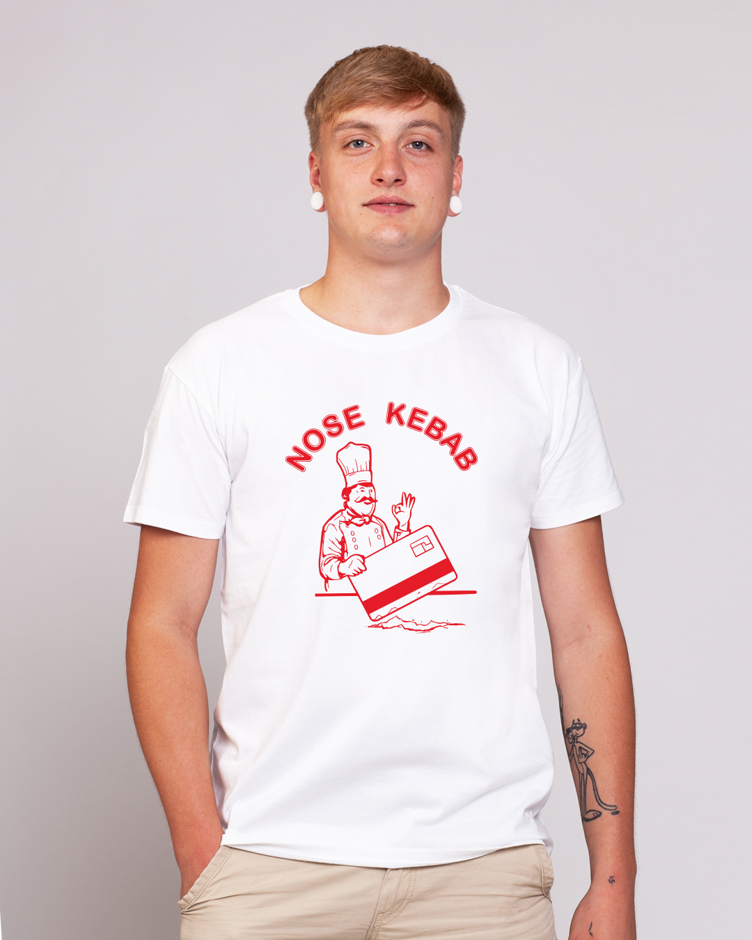 Nose Kebab / Großer Print - Herren Ringspun Shirt - Junkie Tattoos